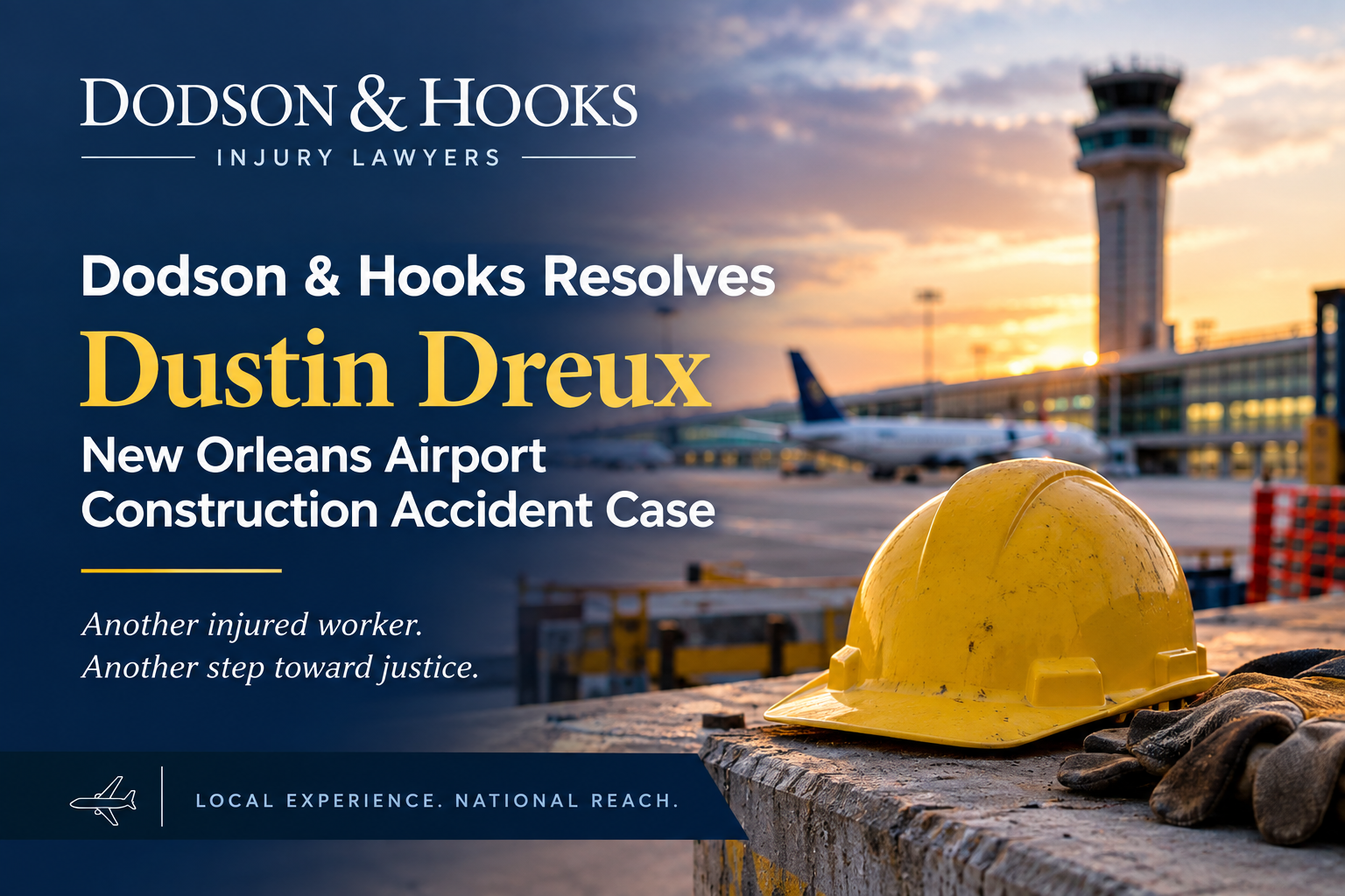 Dodson & Hooks Resolves Dustin Dreux New Orleans Airport Construction Accident Case
